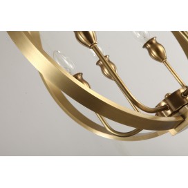 Fine Brass 6 Light Chandelier