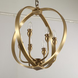 Fine Brass 6 Light Chandelier