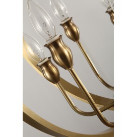 Fine Brass 6 Light Chandelier