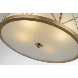 Fine Brass 3 Light Flush Mount Ceiling Light