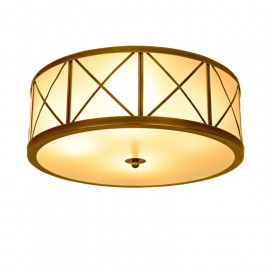 Fine Brass 3 Light Flush Mount Ceiling Light