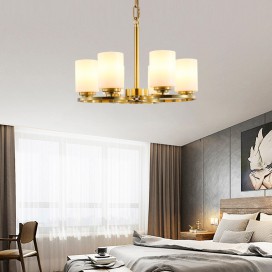 Fine Brass 6 Light Chandelier