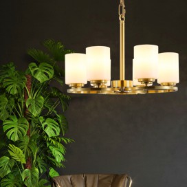 Fine Brass 6 Light Chandelier