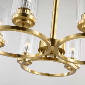 Fine Brass 6 Light Chandelier