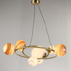 Fine Brass 7 Light Chandelier