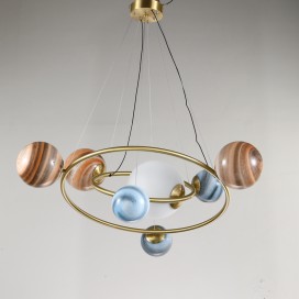 Fine Brass 7 Light Chandelier