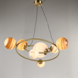 Fine Brass 7 Light Chandelier