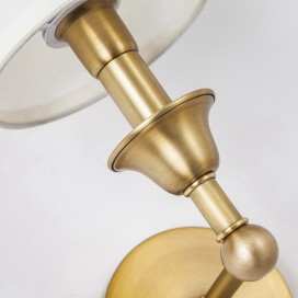 Fine Brass 1 Light Wall Sconce with Fabric Shade