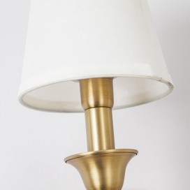 Fine Brass 1 Light Wall Sconce with Fabric Shade