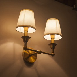 Fine Brass 2 Light Wall Sconce