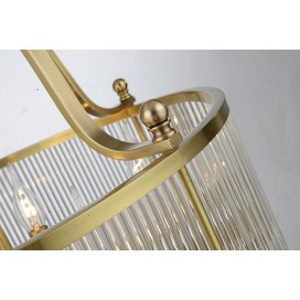 Drum Fine Brass 4 Light Chandelier