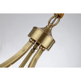 Drum Fine Brass 5 Light Chandelier