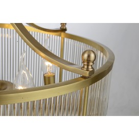 Drum Fine Brass 5 Light Chandelier