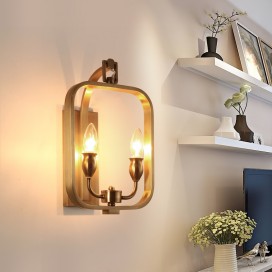 Fine Brass 2 Light Candle Style Wall Sconce