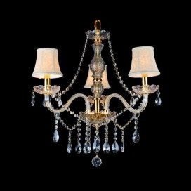 3 Light Gold Luxurious Candle Style Crystal Chandelier