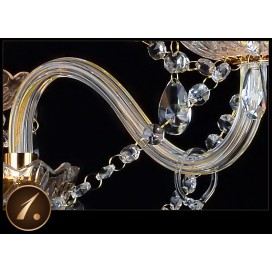 3 Light Gold Luxurious Candle Style Crystal Chandelier