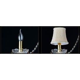 3 Light Gold Luxurious Candle Style Crystal Chandelier