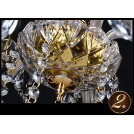 18 Light (12+6) 2 Tiers Gold Luxurious Candle Style Crystal Chandelier