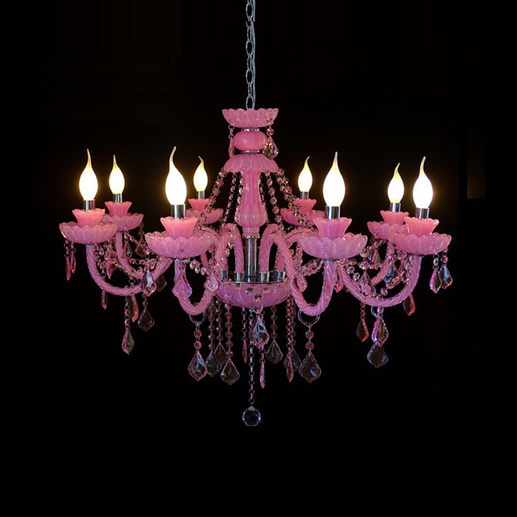 Hot cheap pink chandelier