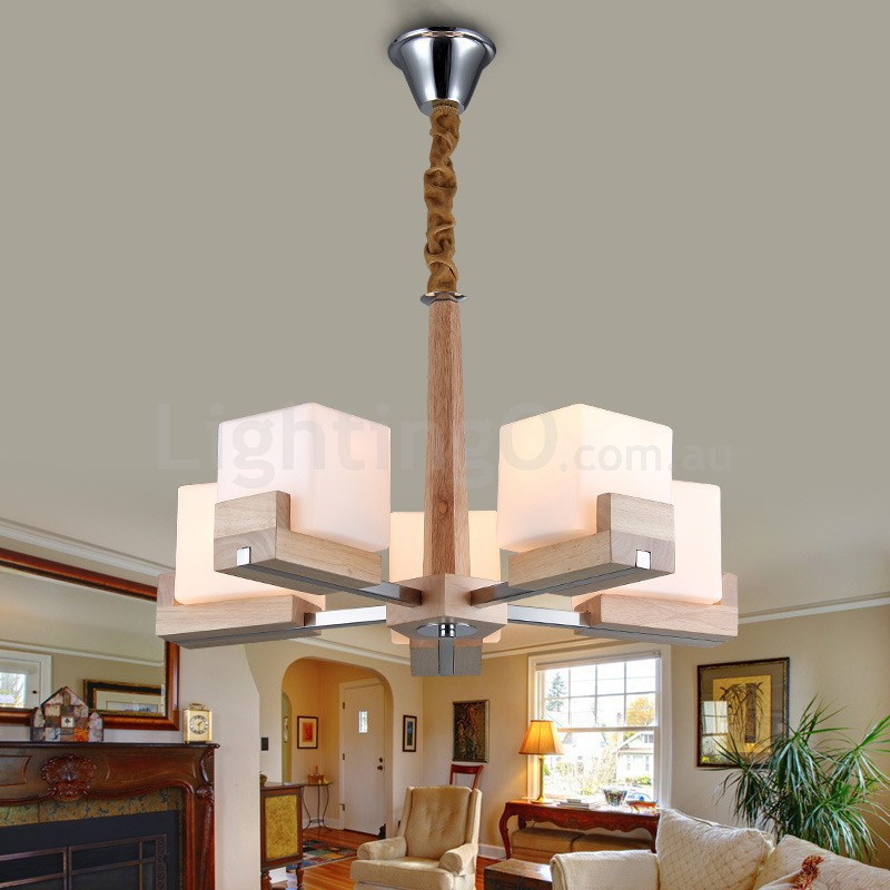Wood clearance modern chandelier