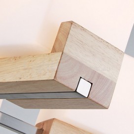 5 Light Single Tier Wooden Modern/ Contemporary Chandelier
