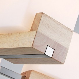 5 Light Single Tier Wooden Modern/ Contemporary Chandelier