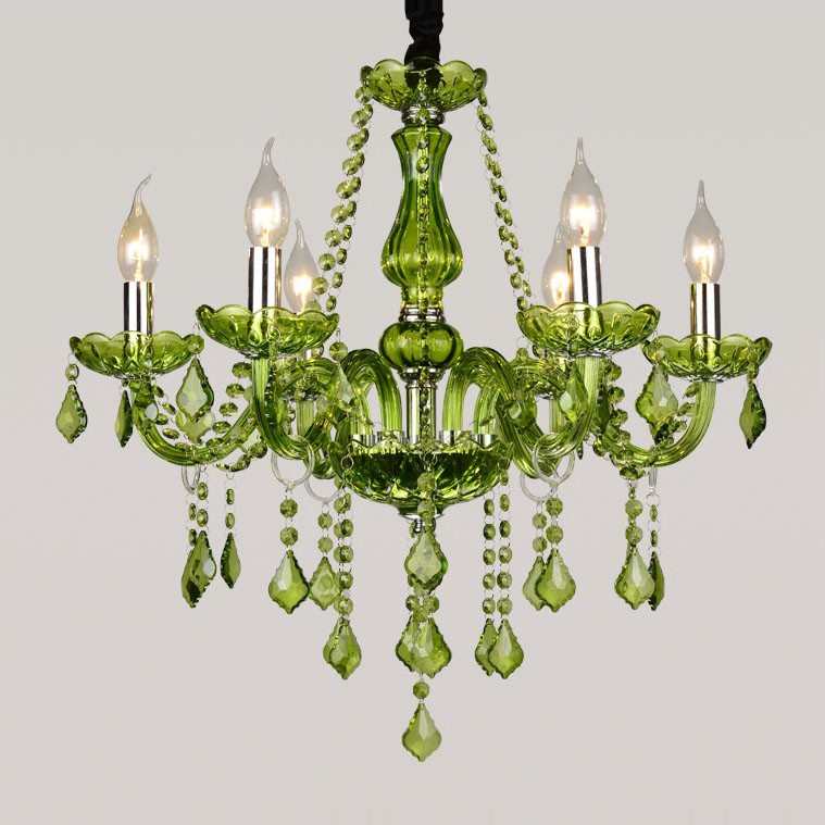 Green clearance crystal chandelier
