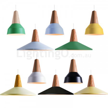 1 Light Modern/ Contemporary Wood Pendant Light