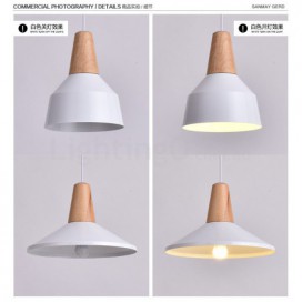 1 Light Modern/ Contemporary Wood Pendant Light