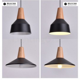 1 Light Modern/ Contemporary Wood Pendant Light