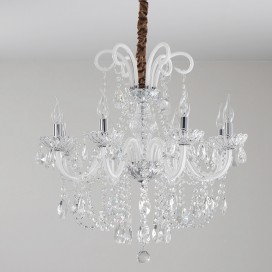 8 Light Clear Candle Style Crystal Chandelier