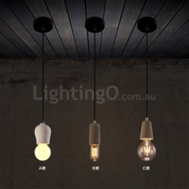 1 Light Rustic / Lodge Cement Pendant Light Light
