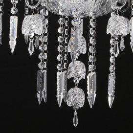 6 Light Clear Candle Style Crystal Chandelier