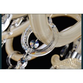 8 Light Champagne Candle Style Crystal Chandelier