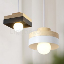 1 Light Modern/ Contemporary Wood Pendant Light