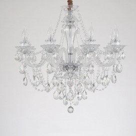 8 Light Clear Candle Style Crystal Chandelier