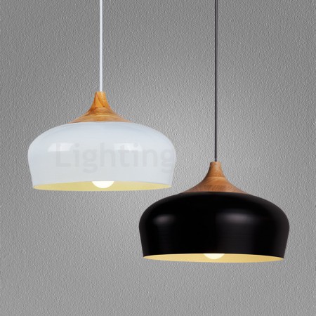 1 Light Modern/ Contemporary Wood Pendant Light