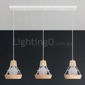 Metal Wooden Pendant Light