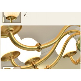 10 Light One Tiers Modern Brass Chandelier
