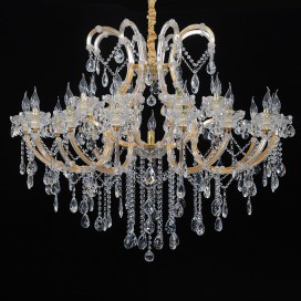 25 Light (16+8+1) 3 Tiers Glode Candle Style Crystal Chandelier