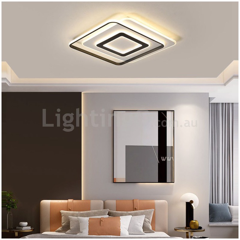 Modern Contemporary Square Aluminum Alloy Flush Mount Ceiling Light