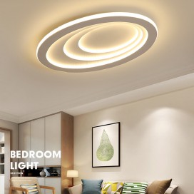 Oval Modern Contemporary Stainless Steel Flush Mount Ceiling Light