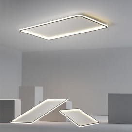 Modern Contemporary Rectangle Ultra-thin Aluminum Alloy Flush Mount Ceiling Light