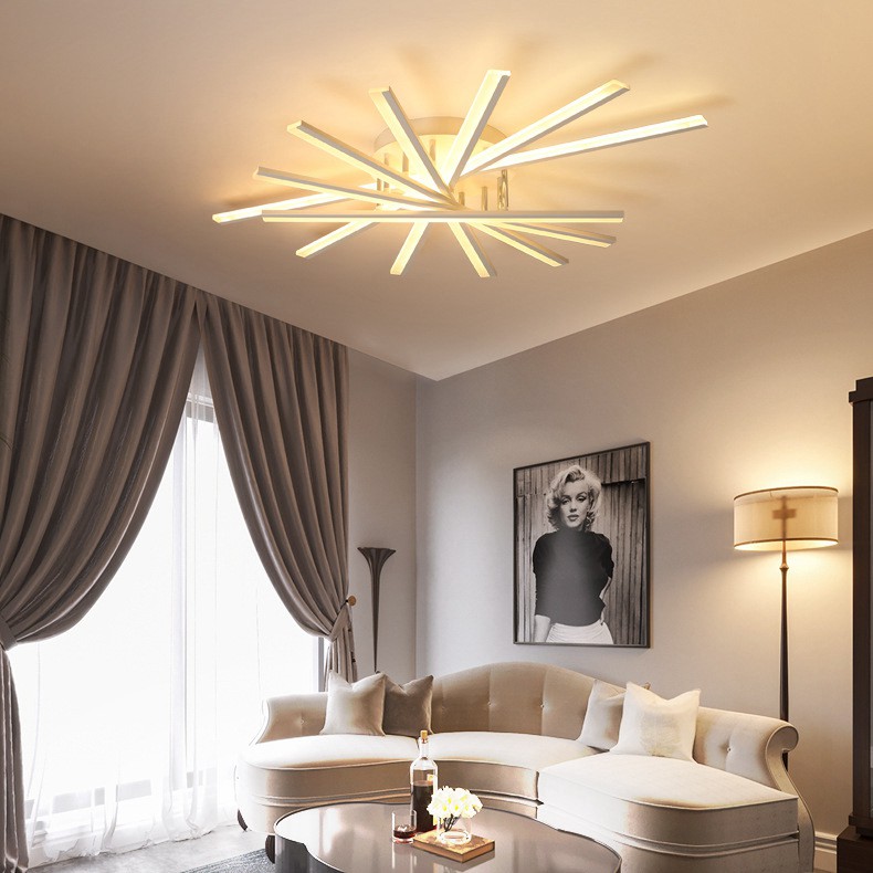 7 Light Modern Contemporary Aluminum Alloy Flush Mount Ceiling