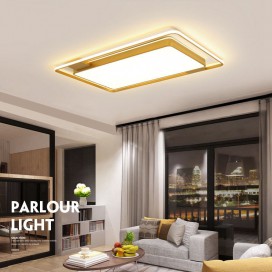 Modern Contemporary Rectangle Stainless Steel Flush Mount Ceiling Light