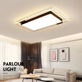 Modern Contemporary Rectangle Stainless Steel Flush Mount Ceiling Light