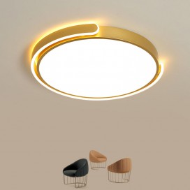 Modern Contemporary Round Stainless Steel Flush Mount Ceiling Light