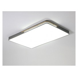 Modern Contemporary Rectangle Stainless Steel Flush Mount Ceiling Light