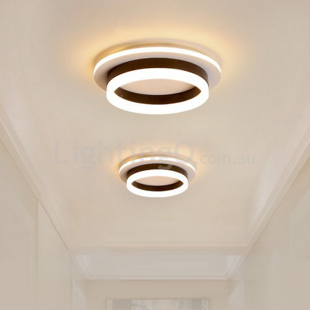 Modern Contemporary Round Stainless Steel Flush Mount Ceiling Light