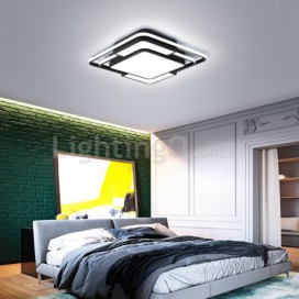 Modern Contemporary Square Stainless Steel Flush Mount Ceiling Light